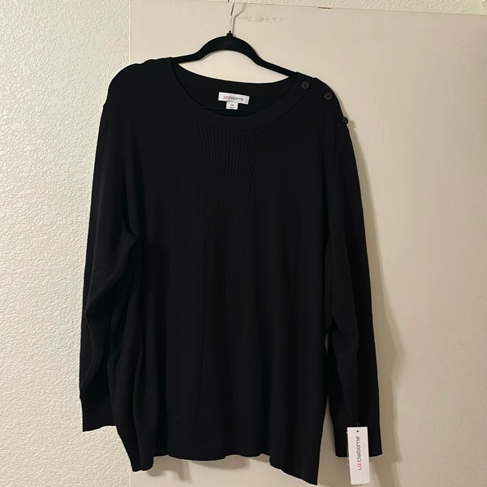 NWT Liz Claiborne Black Sweater